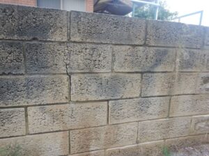 Cracking to retaining wall 