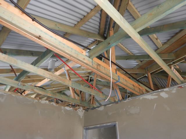 Non-compliant timber roof frame